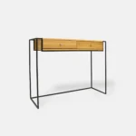 Dębowa konsola industrialna loft z szufladami KING