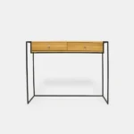 Oak industrial loft console with drawers KING