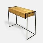 Oak industrial loft console with drawers KING