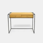 Oak industrial loft console with drawers KING