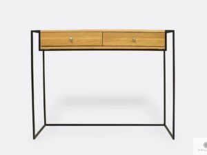 Industrial oak console table loft with drawers KING