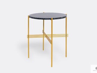Round granite coffee table on metal legs to living room DERA