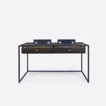 Industrialne biurko dębowe KING kolor wenge (2)