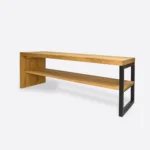 Industrialna ławka dębowa loft do przedpokoju HUGON II