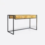 Loftowe biurko dębowe do biura gabinetu KING