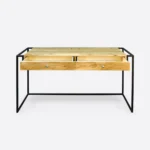 Loftowe biurko dębowe do biura gabinetu KING