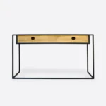 Loftowe biurko dębowe do biura gabinetu KING