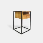 Oak loft console table with industrial drawer KING I