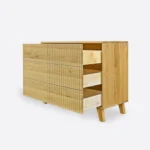 Komoda drewniana frezowana NESS