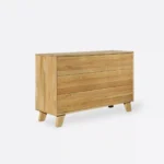 Komoda dębowa z frezowanym frontem NESS