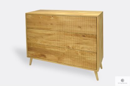 Sideboard of oak wood with drawers to living room NESS