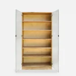 Dębowa witryna na książki z półkami ANDORA