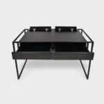 Biurko industrialne loft z drewna i metalu do gabinetu BRAN