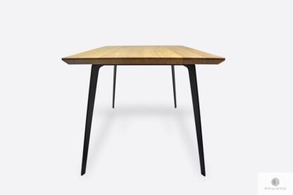 Oak modern table with metal legs VITA II