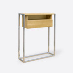 Oak console with drawer on metal legs KiNG