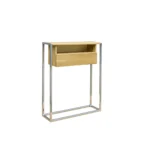 Oak console with drawer on metal legs KiNG