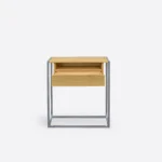 Oak console with drawer on metal legs KiNG