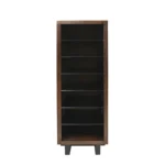 Oak bookcase with glass shelves MOCCA