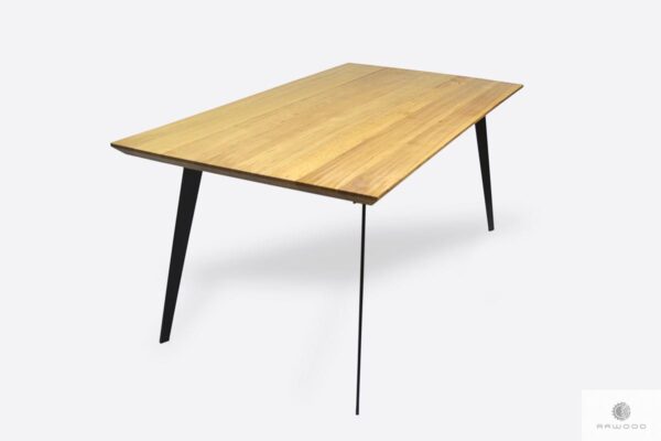 Oak table on metal legs for size to dining room VITA II