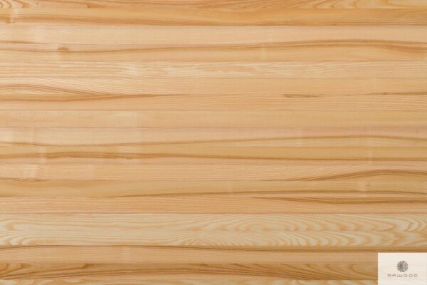 Tabletop of lacquered natural solid ash wood