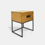 Oak bedside table with drawer WALT II