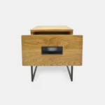 Oak bedside table with drawer WALT II