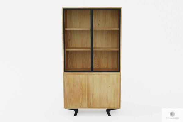 Design oak display cabinet of solid wood to living room VITA