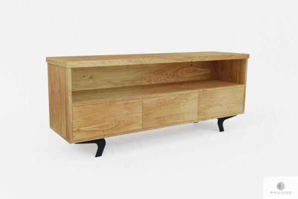 Industrial oak TV cabinet with drawers to living room VITA