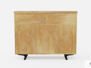 Industrial oak chest of drawers of solid wood to living room VITA II