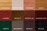 Samples of wood colors - lacquers