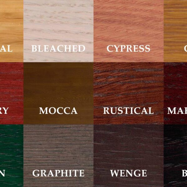 Samples of wood colors - lacquers