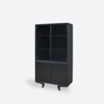 Designer oak display case made of solid wood for the living VITA