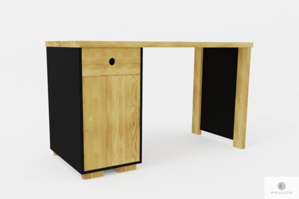 Design oak desk with container to office CARLA
