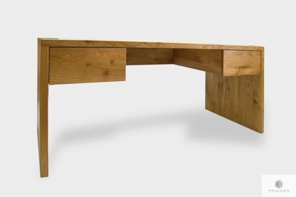 Modern solid oak desk with drawers to office DAVOS I