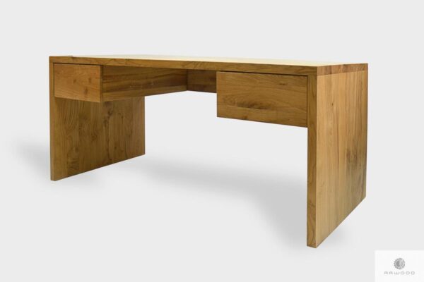Modern oak desk with drawers for order to office DAVOS I