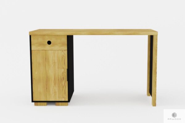 Modern desk of solid oak wood to office CARLA