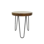 Taboret w stylu loft z dębowym siedziskiem