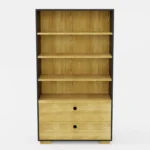 Duży regał na książki z szufladami i półkami do salonu CARLA