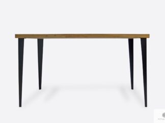 Modern oak table with metal legs to dining room VIVA