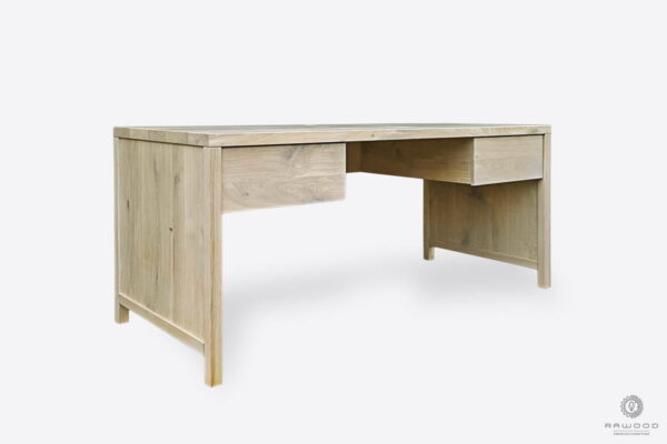 White oak desk with drawers for size to office DAVOS