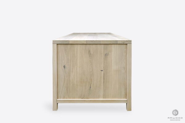Wooden white desk of oak wood to office DAVOS