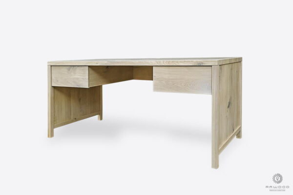 Big white office desk of oak wood to office DAVOS