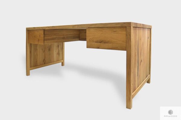 Solid oak desk with drawers to office DAVOS II