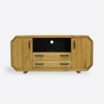 Modern oak TV cabinet with drawers for living room OMNIS II