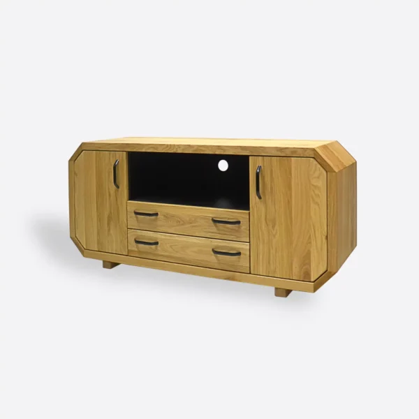 Modern oak TV cabinet with drawers for living room OMNIS II