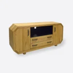 Modern oak TV cabinet with drawers for living room OMNIS II