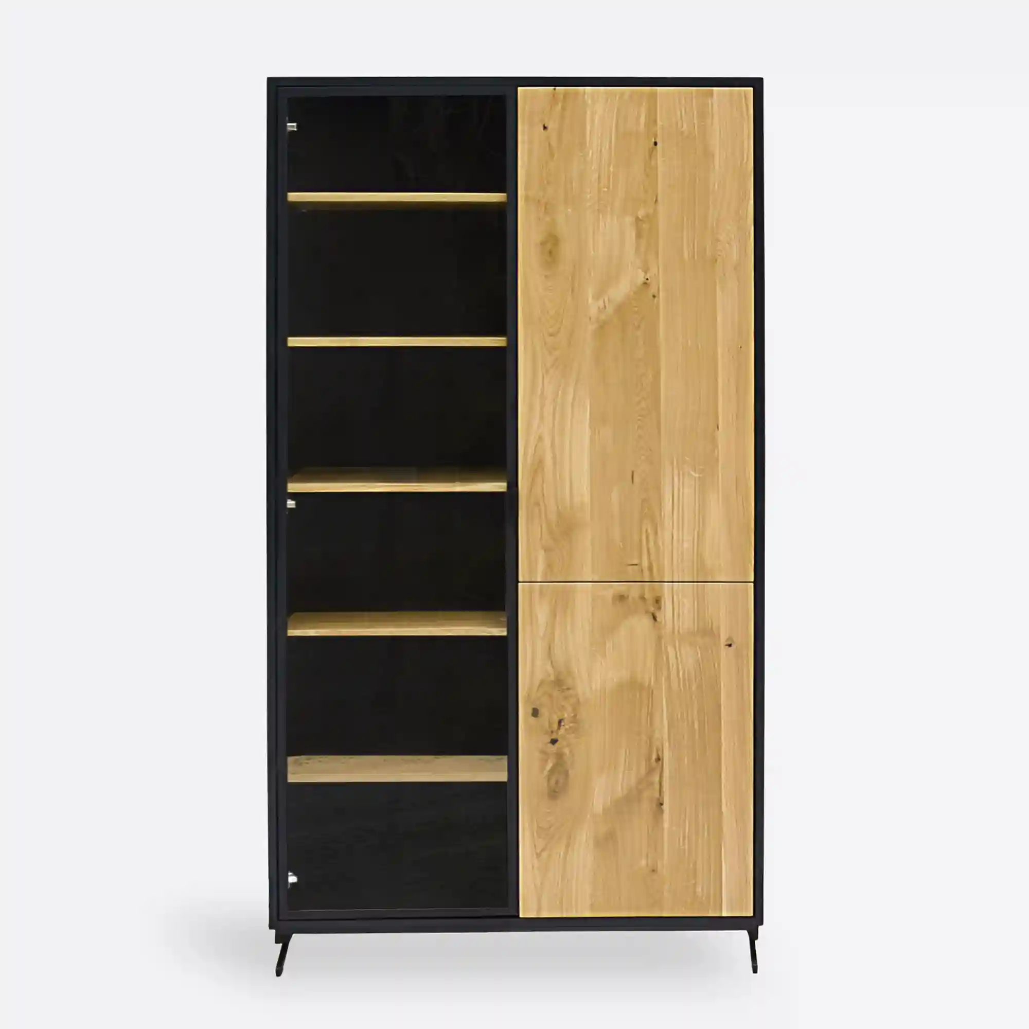 grafika format na stronę (9) Nowoczesny czarny regał z drewna dębowego CASTEL