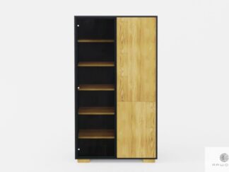 Modern oak bookcase to office living room CARLA II