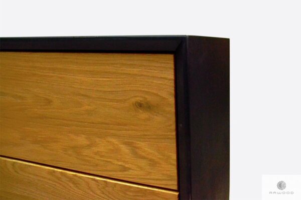 Design chest of drawers of oak wood to living room DENIS II