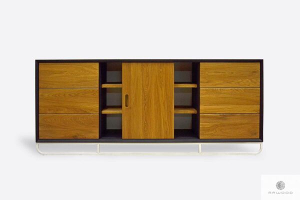 Wooden TV stand with drawers to living room DENIS II